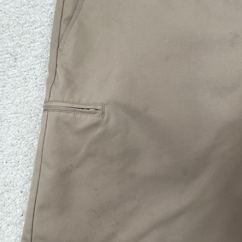 Pebble Beach Mens Tan Performance‎ Golf Shorts Size 36 Side Zip Pocket Khaki - Picture 2 of 14